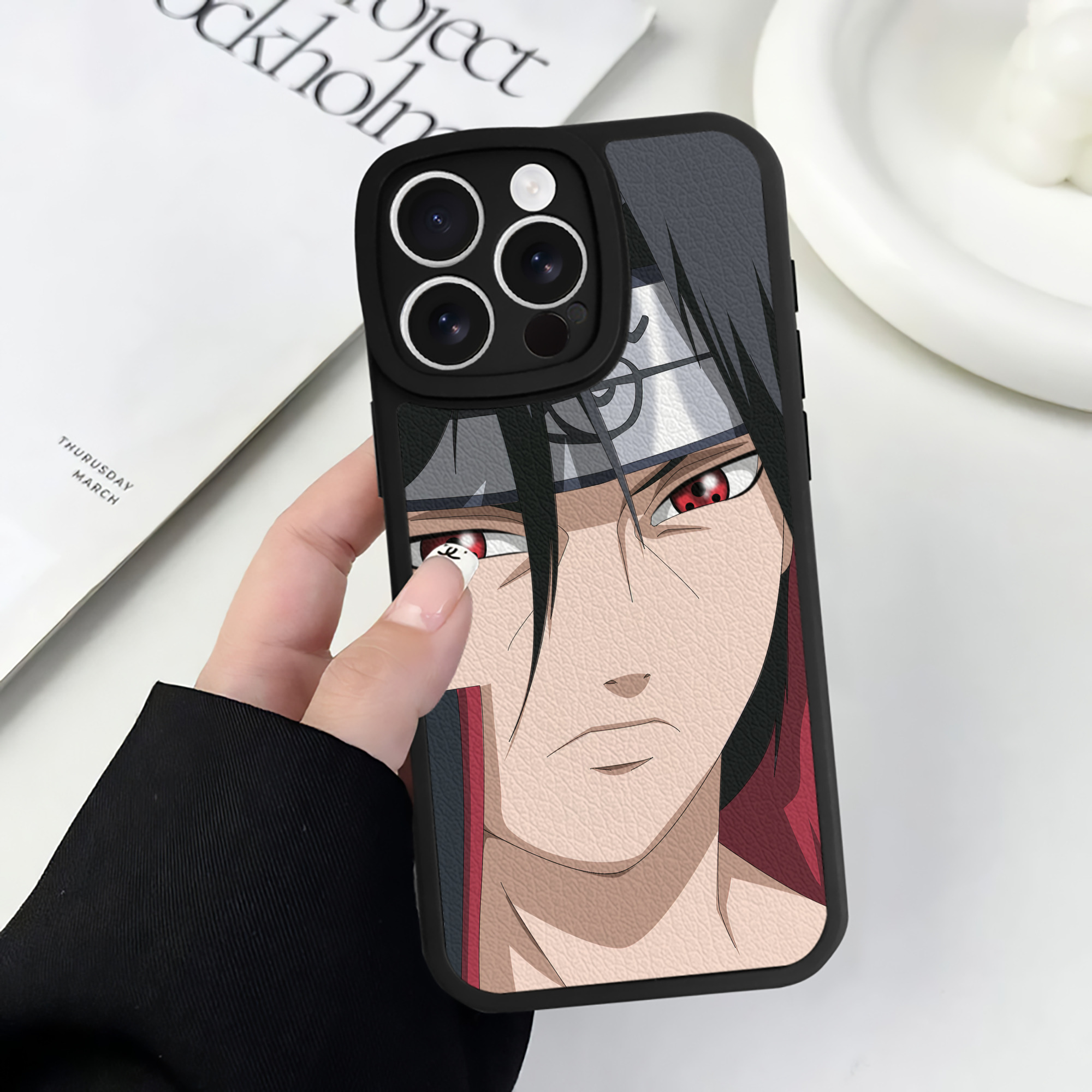 （画像用） NARUTO -ナルト- NARUTO -ナルト- 疾風伝 【iPhone 16シリーズ対応】シリコンスマホケース（レザー調） 材質：シリコン